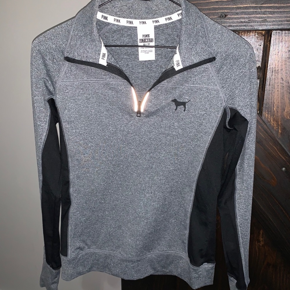 PINK grey and black sweater/jacket